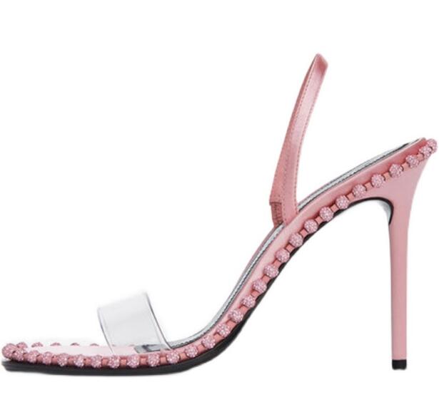 Summer Girls Pink Black White  - огляд і ціна Clear Strap Heel