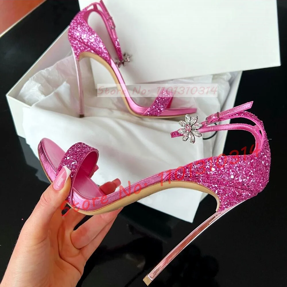 Luxury Glitter Pink Heels Sand - огляд і ціна Women Shoes Luxury Brand