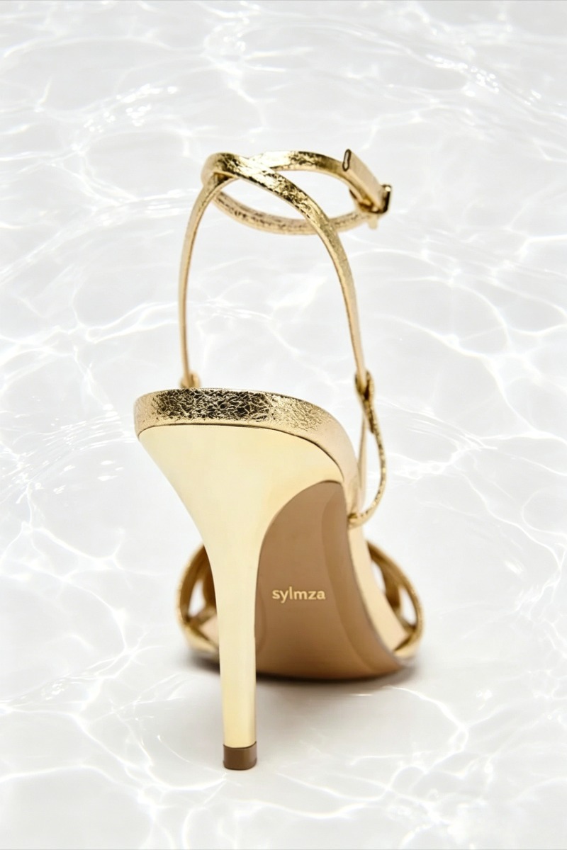 Fashion Gold Thin Heeled Sanda - огляд і ціна Women Shoes Luxury Brand