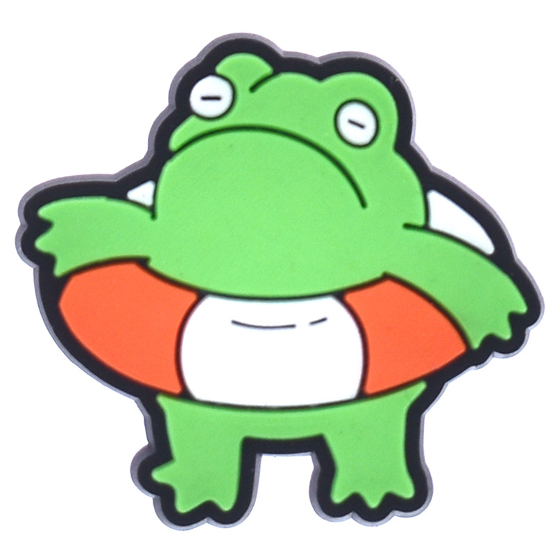 Hot Sale PVC Frog Shoe Charms  - огляд і ціна Croc Style Clog